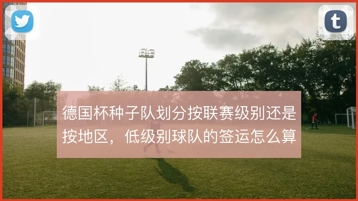 德国杯种子队划分按联赛级别还是按地区,低级别球队的签运怎么算